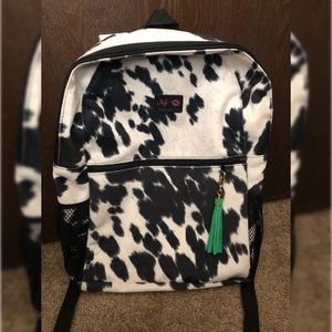 🖤🤍LARGE COWPRINT MAKEUP JUNKIE BACKPACK🤍🖤